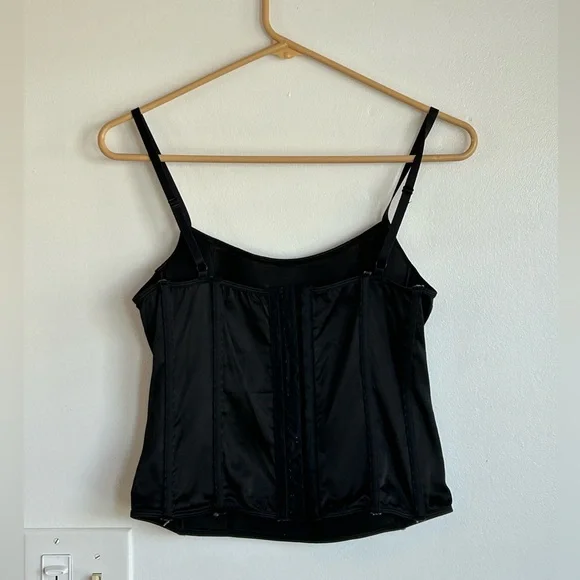 Vintage Victoria’s Secret Black Floral Embroidered Corset Whimsigoth Fairy 90s - Picture 3 of 8